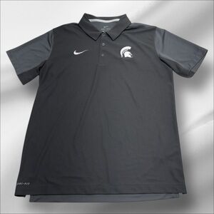 MICHIGAN STATE SPARTANS Men’s Large Gray Polo Shirt